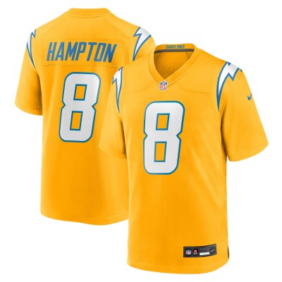 Джерси Los Angeles Chargers Omarion Hampton Nike Gold Alternate Charger Power Game Player
