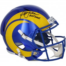 Marshall Faulk Los Angeles Rams Autographed Fanatics Authentic Riddell Speed Replica Helmet with HOF 20XI Inscription Marshall Faulk Los Angeles Rams Autographed Fanatics Authentic Riddell Speed Replica Helmet with HOF 20XI Inscription