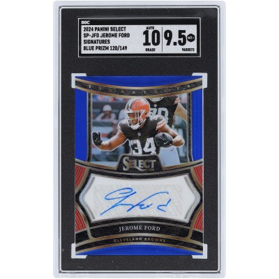 Jerome Ford Cleveland Browns Autographed 2024 Panini Select Blue Prizm Signatures #SP-JFD #120/149 SGC Authenticated 9.5/10 Card