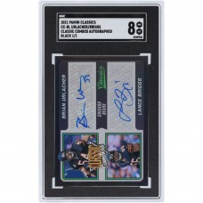 Lance Briggs & Brian Urlacher Chicago Bears Autographed 2021 Panini Classics Black Classic Combos #CC-BL #1/1 SGC Authenticated 8 Card
