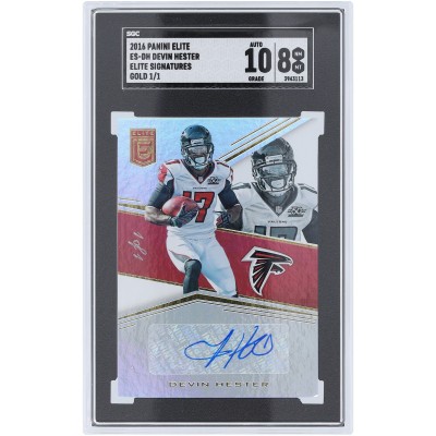 Devin Hester Atlanta Falcons Autographed 2016 Panini Elite Gold Elite Signatures #ES-DH #1/1 SGC Authenticated 8/10 Card