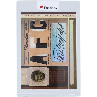 Paul Warfield Cleveland Browns Autographed 2006 Playoff National Treasures AFC Prime Timeline Materials Triple Dual-Color Relic #TL-PW #4/5 Card