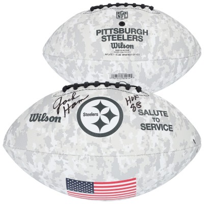 Jack Ham Pittsburgh Steelers Autographed Fanatics Authentic Wilson 2024 Salute To Service Football with HOF 88 Inscription