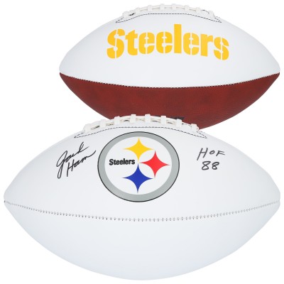 Jack Ham Pittsburgh Steelers Autographed Fanatics Authentic Franklin White Panel Football with HOF 88 Inscription