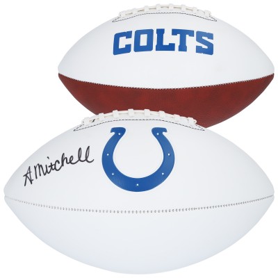 Adonai Mitchell Indianapolis Colts Autographed Fanatics Authentic Franklin White Panel Football