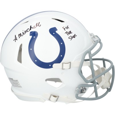 Adonai Mitchell Indianapolis Colts Autographed Fanatics Authentic Riddell Speed Authentic Helmet with For the Shoe Inscription