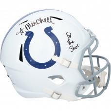 Adonai Mitchell Indianapolis Colts Autographed Fanatics Authentic Riddell Speed Replica Helmet with For the Shoe Inscription
