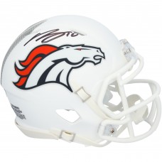 Bo Nix Denver Broncos Autographed Fanatics Authentic Riddell 2024 Alternate Speed Mini Helmet