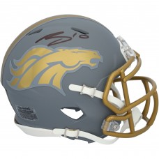 Bo Nix Denver Broncos Autographed Fanatics Authentic Riddell Slate Speed Mini Helmet