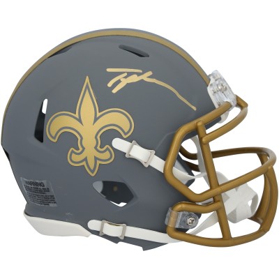 Tyler Shough New Orleans Saints Autographed Fanatics Authentic Riddell Slate Speed Mini Helmet