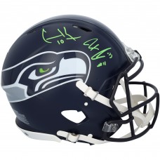 Cooper Kupp & Jaxon Smith-Njigba Seattle Seahawks Autographed Fanatics Authentic Riddell Speed Authentic Helmet