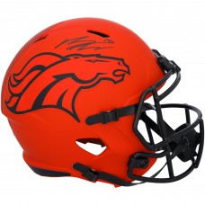 Bo Nix Denver Broncos Autographed Fanatics Authentic Riddell Rave Speed Replica Helmet