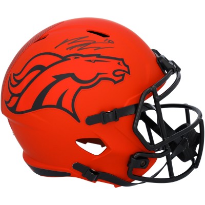 Bo Nix Denver Broncos Autographed Fanatics Authentic Riddell Rave Speed Replica Helmet