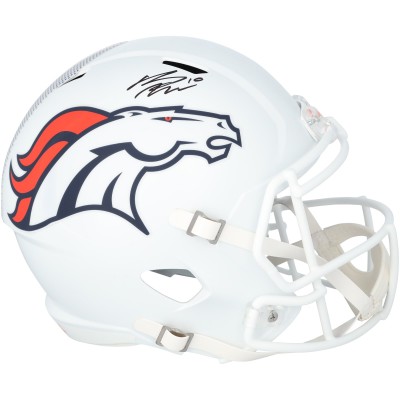 Bo Nix Denver Broncos Autographed Fanatics Authentic Riddell 2024 Alternate Speed Replica Helmet