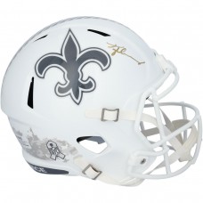 Tyler Shough New Orleans Saints Autographed Fanatics Authentic Riddell 2024 Salute To Service Speed Replica Helmet