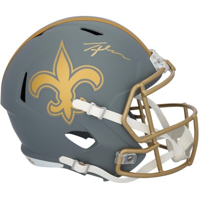 Tyler Shough New Orleans Saints Autographed Fanatics Authentic Riddell Slate Speed Replica Helmet