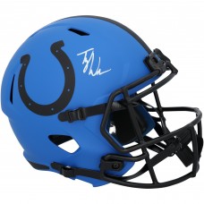 Tyler Warren Indianapolis Colts Autographed Fanatics Authentic Riddell Rave Speed Replica Helmet