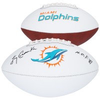 Larry Csonka Miami Dolphins Autographed Fanatics Authentic Franklin White Panel Football with HOF 87 Inscription