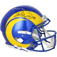 Kurt Warner Los Angeles Rams Autographed Fanatics Authentic Riddell Speed Authentic Helmet with HOF 17 Inscription
