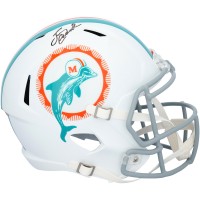 Larry Csonka Miami Dolphins Autographed Fanatics Authentic Riddell 1972 Throwback Speed Replica Helmet