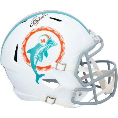 Larry Csonka Miami Dolphins Autographed Fanatics Authentic Riddell 1972 Throwback Speed Replica Helmet