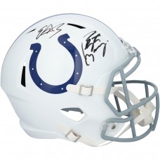 Peyton Manning & Edgerrin James Indianapolis Colts Autographed Fanatics Authentic Riddell Speed Replica Helmet