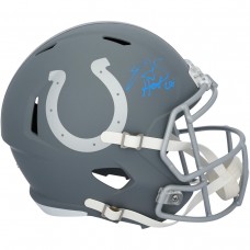 Edgerrin James Indianapolis Colts Autographed Fanatics Authentic Riddell Slate Speed Replica Helmet with HOF 20 Inscription