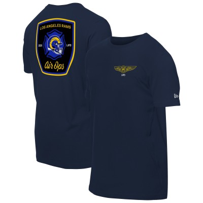 Los Angeles Rams x LAFD New Era Air Ops T-Shirt - Navy