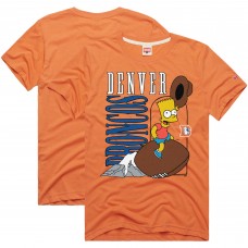 Футболка Unisex Denver Broncos Homage x The Simpsons Orange Tri-Blend