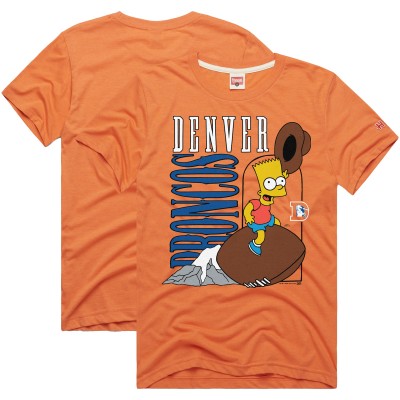 Футболка Unisex Denver Broncos Homage x The Simpsons Orange Tri-Blend