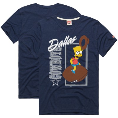 Футболка Unisex Dallas Cowboys Homage x The Simpsons Navy Tri-Blend