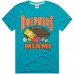 Unisex Miami Dolphins Homage x The Simpsons Aqua Tri-Blend T-Shirt