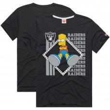 Unisex Las Vegas Raiders Homage x The Simpsons Black Tri-Blend T-Shirt