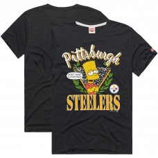 Unisex Pittsburgh Steelers Homage x The Simpsons Black Tri-Blend T-Shirt