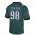Подростковая Philadelphia Eagles Jalen Carter Nike Midnight Green Game Player Jersey