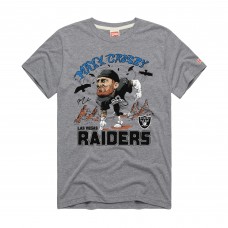Unisex Las Vegas Raiders Maxx Crosby Homage Silver Caricature Player Graphic Tri-Blend T-Shirt