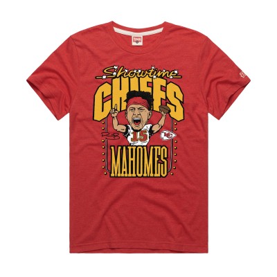 Unisex Kansas City Chiefs Patrick Mahomes Homage Red Caricature Player Graphic Tri-Blend T-Shirt