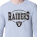 Las Vegas Raiders Starter Heather Gray Team Track Graphic Long Sleeve T-Shirt
