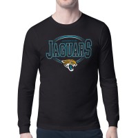 Jacksonville Jaguars Starter Black Team Track Graphic Long Sleeve T-Shirt