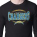 Los Angeles Chargers Starter Black Team Track Graphic Long Sleeve T-Shirt