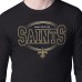 New Orleans Saints Starter Black Team Track Graphic Long Sleeve T-Shirt