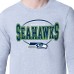 Seattle Seahawks Starter Heather Gray Team Track Graphic Long Sleeve T-Shirt