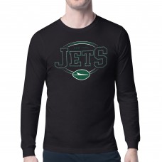 New York Jets Starter Black Team Track Graphic Long Sleeve T-Shirt New York Jets Starter Black Team Track Graphic Long Sleeve T-Shirt