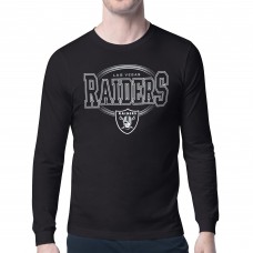Las Vegas Raiders Starter Black Team Track Graphic Long Sleeve T-Shirt