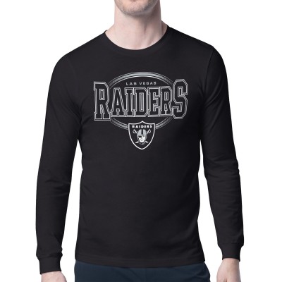 Las Vegas Raiders Starter Black Team Track Graphic Long Sleeve T-Shirt