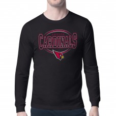 Arizona Cardinals Starter Black Team Track Graphic Long Sleeve T-Shirt
