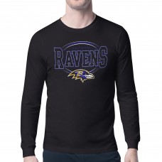 Футболка с длинным рукавом Baltimore Ravens Starter Black Team Track Graphic