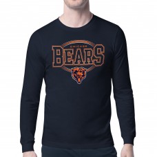 Футболка с длинным рукавом Chicago Bears Starter Navy Team Track Graphic