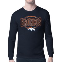 Футболка с длинным рукавом Denver Broncos Starter Navy Team Track Graphic