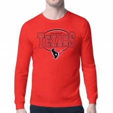 Футболка с длинным рукавом Houston Texans Starter Red Team Track Graphic